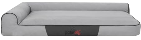 Bjird Hundebett - Hundekorb für kleine mittelgroße & große Hunde - Hundekissen - Hundesofa - Bezug abnehmbar und waschbar - Best - Größe: 115 x 80 x 18 cm [Größe: L] - Asche Oxford