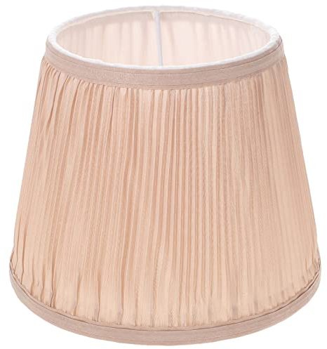 OSALADI Plissierter Lampenschirm Aus Stoff Tischlampenabdeckung Tischlampenschirme Mittel Basislampe Stoff Kronleuchter Lampenschirm Nachttischlampenschirm E27 Metall Der Stoff Falten