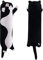 SNOWOLF Cartoon-Katze, weiches, langes Plüschkissen, Wurfkissen, Kätzchen, kuschelig, ausgestopft, niedlich, Plüschtier, Geschenk, Schwarz, 50 cm