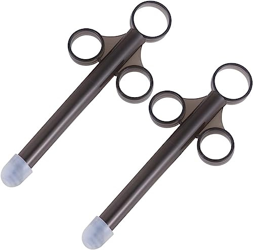 Dzxin Schmiermittel Applicator, 2 PCS Lube Tube Spritzen, Wiederverwendbar Schmiermittel Spritze,Vaginal Applikator mit Traktionsring und Fingergriff, für Schmiermittel Gleitgel Lubricant
