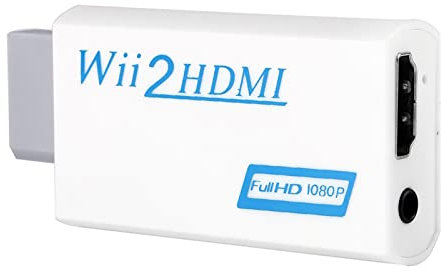 oceanside pour Wii vers HDMI Converter, pour Wii vers HDMI 720P/1080P Upscaling Converter Adapter 3.5mm Audio Video Output Prend en Charge Tous Les Modes D'affichage Wii