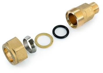 Idrobric - Raccordo in ottone per tubo ferro maschio - N09742X - Pollici 1