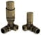 UK Radiators Antique Brass Thermostatic Radiator Valve 10mm Corner Lockshield Valve in Antique Brass Color and Brushed Finish - Classy and Modern Design 1/2 x 10mm Corner Radiator Valve