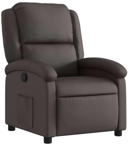 vidaXL Relaxsessel Dunkelbraun Echtleder