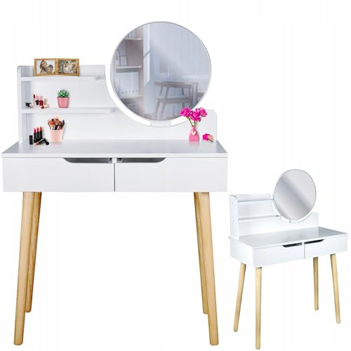 JUMI Schminktisch mit Spiegel Scandi Kosmetik Skandinavisch