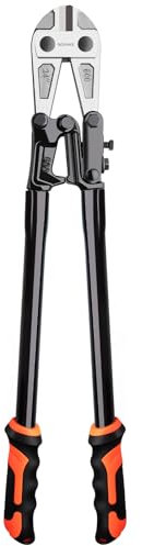 NOEAIKE Bolzenschneider, robust, geschmiedete T8-Stahlklinge, Drahtschneider für Kette, Metall, Schraube, Nieten, mittelgroßes Vorhängeschloss, Zaun, mit Gummigriff, 61 cm