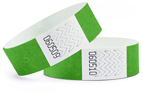 linie zwo ®, Lot de 500 bracelets d'identification 19 x 254 mm, Vert herbe