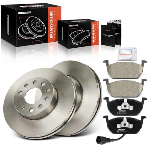 Frankberg 2x Bremsscheiben 4x Bremsbeläge mit Bremsenschmiermittel Vorne Kompatibel mit Golf Alltrack BA5 BV5 2014-2020 Golf VII Variant BA5 BV5 2013-Heute Replace# 5Q0615301E