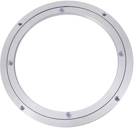 Cuscinetto Girevole Rotonda, Piatto Girevole in Lega di Alluminio Resistente Piastra Portante Rotante Giradischi Rotondo Strumento per Tavolo da Pranzo Display Servizio 25cm