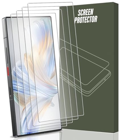 Gelaasso 4 Pièces Verre Trempé pour ZTE nubia Z60 Ultra Protection d'écran, Dureté 9H Glass Anti Rayures - HD Ultra Transparent, film Verre protection ZTE nubia Z60 Ultra