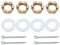 OTOTEC 2 Sets Trailer Nut Kit 1 inch Carbon Steel Shaft Washers 2.3 inches Long Cotter Pins Compatible with 1 Shaft Spindle for Trailer RV Boat