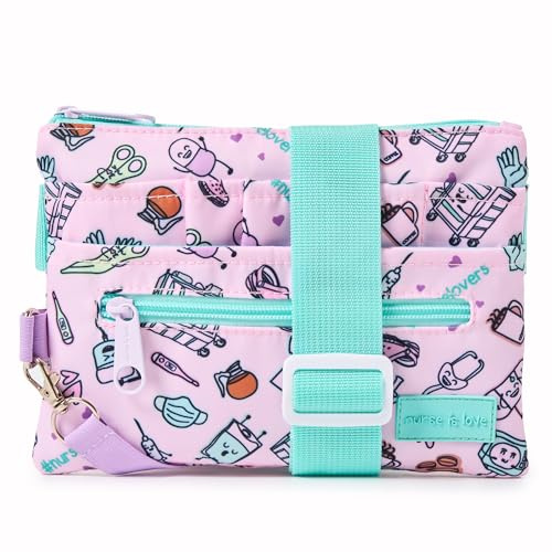 Nurse Is Love Bauchtasche Damen - Gürteltasche Arbeit für Krankenschwester | Taschen Organizer Multi-Fach Ideal für Verbandschere, Pupillenleuchte & Pflege zubehör | Krankenschwester Zubehör