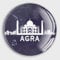 Round Fridge Magnets India Agra City Skyline Silhouette Glass Refrigerator Magnets Decoration for Refrigerator Locker Whiteboard Decorative Magnetic Board Cabinets Classroom Office Cubicle School