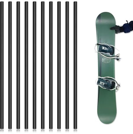 lasuroa 10stk Ski Reparaturset, 6mm Ptex Snowboard Reparatur Sticks Snowboard Belag Reparatur Set Skibelag Reparatur Sticks zum Schutz von Ski und Snowboard(Schwarz)