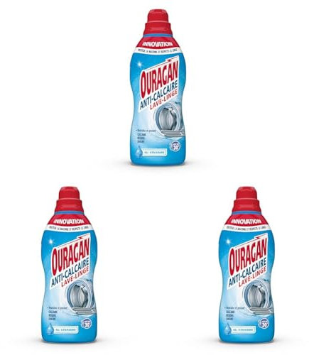 Ouragan Gel Anti-Calcaire au Vinaigre Lave-Linge 700 ml (Lot de 3)