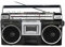 Boombox portable rétro avec lecteur CD et cassette, radio DAB, radio FM, enregistrement USB, récepteur Bluetooth, haut-parleurs – Couleur dorée pour réunions de famille/voyage