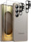 JETech 5 in 1 Cover Opaca per Samsung Galaxy S25 Ultra 5G con 2 Pellicola Protettiva e 2 Protezione per Obiettivo Fotocamera, Traslucida Retro Custodia, Vetro Temperato Film (Titanium Gray)