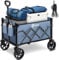 Sekey Bollerwagen Faltbar Klein 70L 80KG, Handwagen Klappbar, Faltbarer Einkaufswagen Campingwagen mit Höhenverstellbarem Griff, Leicht & Platzsparend & Stabil, Mini 4029, Blau