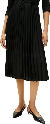 Tommy Hilfiger Damen Kleid Slim Rib Mix Midi-Länge, Schwarz (Black), XL