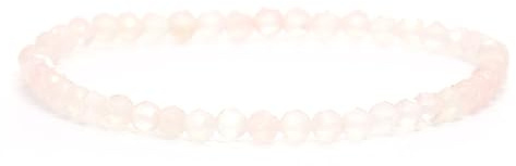 LAKADA Bracelet en véritable pierre précieuse avec perles à facettes de 4 mm - différentes longueurs - bracelet en pierres précieuses porte-bonheur talisman cadeau