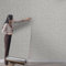 10Roll Self Adhesive Grey Peel and Stick Wallpaper Mix Plain Thick 3mm Linen Textured Industrial Wallpaper, Grasscloth Waterproof Squares Removable for Walls Bedroom Living Room Hotel Decoration