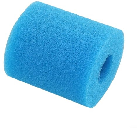 MoSundi Cartouche de rechange réutilisable en mousse pour filtre de piscine Intex de type I/II/VI pour système de filtre à eau de piscine hors sol, bleu (I)