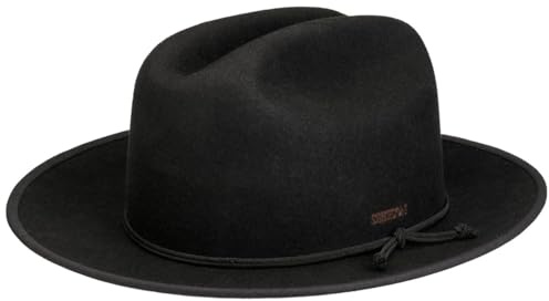 Stetson Plains Cattleman Western Hat Cloth Band Plain Colored Wool Felt Asahi Guard Coolmax Men Autumn Winter