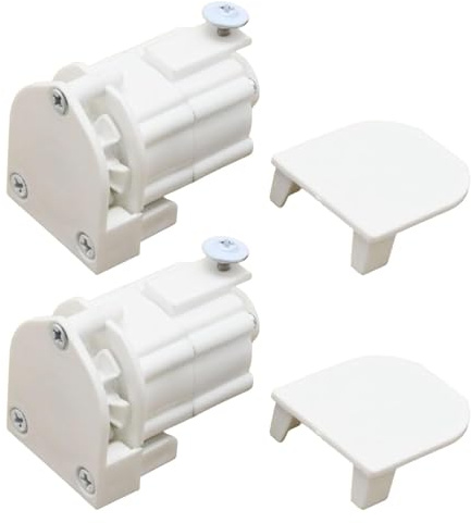 Hoypeyfiy 2 PCS Roman Blind Control Mechanism Units, Plastic and Iron Components for Roller Blind Tracks, Ideal for Roman Blind Accessories