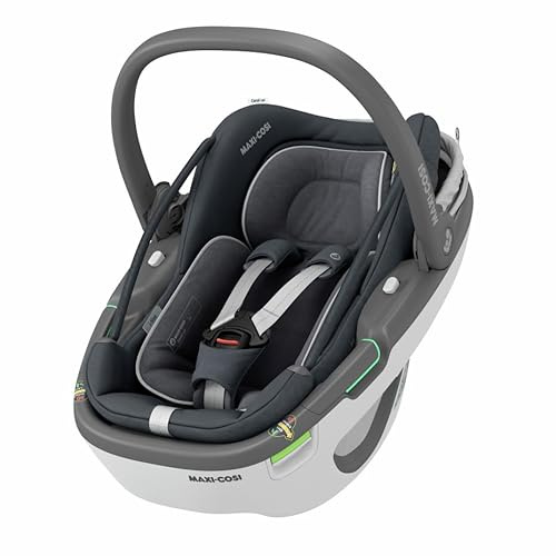 Maxi-Cosi Coral 360 i-Size Baby Car Seat, 0-12 Months, 40-75cm, 360 One-Hand Rotation, Ultra-Lightweight Carrying, Easy-in Harness, Essential Graphite