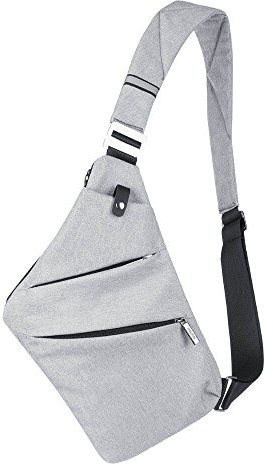 JEERUI Sling Bag Crossbody Beiläufige Segeltuch Umhängetasche Outdoor Sports Preferred Freizeit Diebstahlsicherung Multifunktion Rucksack Zwei Farben (grau)