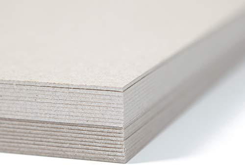 House of Card & Paper Graues Kraftkarton, 1500 Mikron, 945 g/m², A2, 10 Blatt pro Packung, GREY
