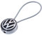 TROIKA Schlüsselanhänger VW-Logo LOOP VOLKSWAGEN – Drahtschlaufe – Emaille, Metallguss – verchromt – schwarz, silberfarben