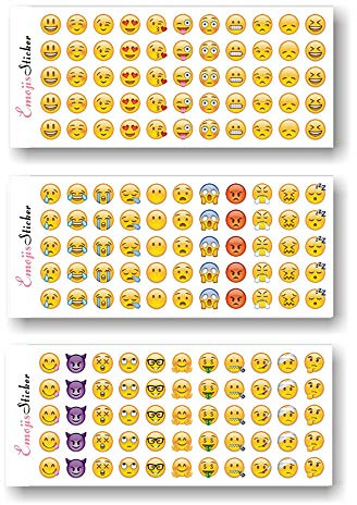 VOANZO 36 Blätter Laughing Faces Aufkleber, als Belohnung für Kinder Devil Face Emoticons Smiley für Notebook Handy Mobile Laptop Dekoration Lustige Emoticon Coole Gesichter für Kinder