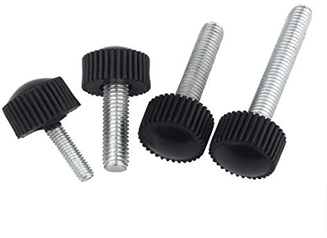 BOZONLI M4*20 Tornillo de Mariposa - Negro Plástico Tornillo de Mano Moleteado Roscado Perilla de Agarre