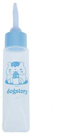 CUSROS 30ml Hamster Rabbit Long Nipple Feeding Milk Bottle Drinking Feeder Water Dispenser Water Fountain Drinkwell Pets Supply Blue Long Nipple