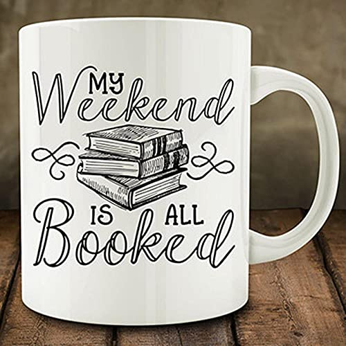 PAWANG Venta Al por Mayor Secundaria Imperfecta: Mi Fin De Semana Es Una Taza De Café Programada, Blanco_11Oz