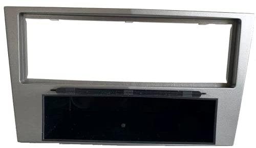 Mascherina telaio cruscotto auto montaggio autoradio Adattatore stereo ISO 1 din compatibile per Opel Astra H 2004>2009 Argento Scuro MS278/GR