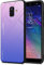 cadorabo Housse Compatible avec Samsung Galaxy A6 2018 en Rose - Bleu - Coque de Protection Bicolore en Silicone TPU et Dos en Verre trempé