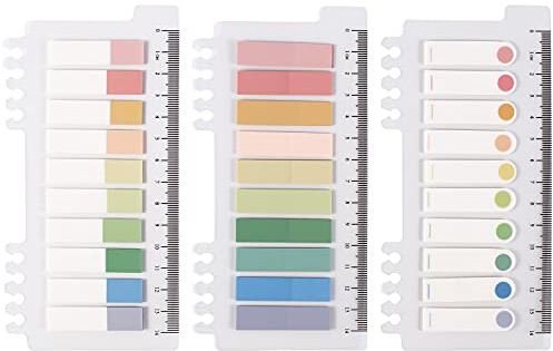 Morandi Sticky Notes Set Klebezettel 30 Farben Notiz Aufkleber Klebrige Marker Seitenmarkierung 200 Stück/Packung, 3 Packungen (Morandi)