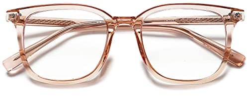 KOOSUFA Blaulichtfilter Brille Damen ohne Sehstärke Ultra Licht TR90 Brillengestell Blockieren Blaulicht Gaming Brille Computerbrille Bildschirmarbeitsbrille mit Etui Stil 2-Durchsichtig braun