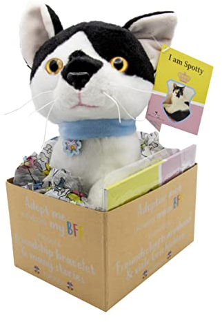 Joy Toy Prinzessin Maja von Hohenzollern Spotty Adopt me Plüsch 18 cm mit Armband für den neuen BFF und illustriertem Vorlesebuch in Geschenkkarton 12x15x25 cm, Multicolor, One Size