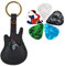 Pinsheng Guitar Picks Plektren, Gitarrenplektren Personalisiert Plektrum mit Tasche Leder Plektrum Halter Schlüsselanhänger Tasche mit 5 Gitarrenplektren für Akustikgitarre E-Gitarre Bass Ukulele