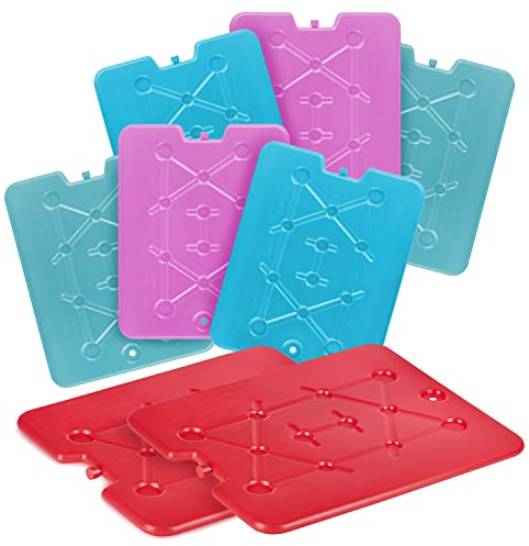 BigDean 8er Set XXL Kühlakkus je 750ml groß - perfekt für Kühltasche & Kühlbox - 32 x 25,5 x 1,5 cm - Freezeboards Kühlelemente Kühlpacks - Extra flach & dünn