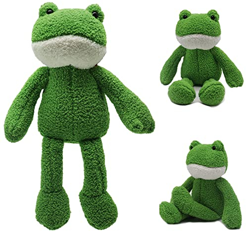 Heionia 40cm Frosch Kuscheltier Plüsch Kawaii Frosch Plüschtier Stofftier Soft Langbeinige Frosch PlüschPuppen Beruhigen Dekoration Kissen Geschenk fur Mädchen Kinder (Grün 40CM)