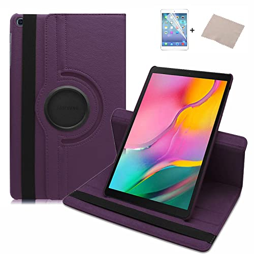 FURROB® Lenovo Tab P11 J606/P11 Plus J607 Case 360 Degree Rotation PU Leather Smart Cover with Stand Function for Lenovo Tab P11 2020/P11 Plus 2021 11 Inch Tablet + Screen Protector (Purple)