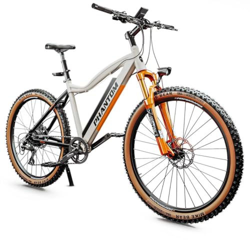 GGMMÖBEL Phantom Instinct X | E Bike | 29 Zoll | Elektro Mountainbike für Damen und Herren | 36-Volt 10.5Ah Lithium-Akku | 250 W Motor | Reichweite 100 Km | 7 Gang Schaltungarmanlage | Weiß