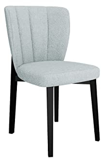 Mirjan24 Esszimmerstuhl Iravat, Polsterstuhl, Sessel, Beine aus Buchenholz, Wohnzimmerstuhl, Stuhl für Arbeitszimmer, Schlafzimmer, Küche, Farbauswahl (Schwarz, Baloo 2086)