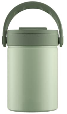 Termo Comida Caliente fiambrera De Aislamiento De Acero Inoxidable Al Vacío En Capas Cubo De Aislamiento Fiambrera Trabajador De Oficina Olla Portátil, Verde 1700ml
