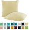 SHC by BaSaTex 2er Pack Jersey Kissenbezüge Kissenhüllen | Kopfkissenbezug aus 100% Baumwolle | 50x50 cm Dekokissen Bezug | Farbe Elfenbein Natur
