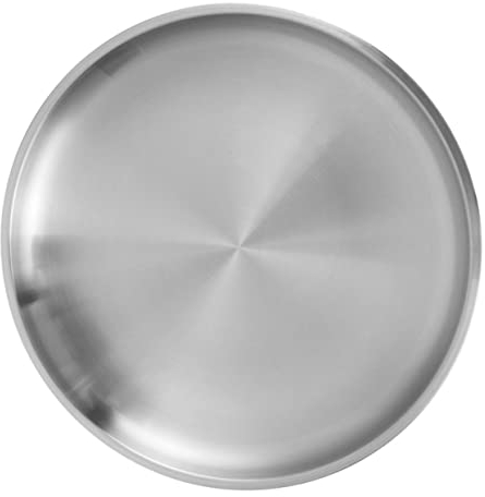 CIYODO 1Stk Tablett aus Edelstahl Handtuchhalter aus Edelstahl Nudelplatten behälter Dekoration Grillschale für den Haushalt runde Platte Camping Besteckschublade Teller